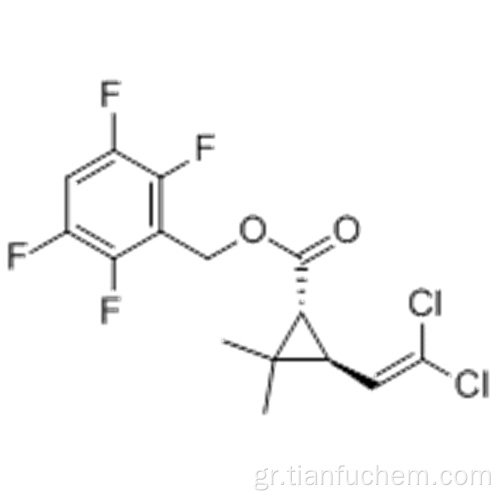 Κυκλοπροπανοκαρβοξυλικό οξύ, 3- (2,2-διχλωροαιθενυλ) -2,2-διμεθυλ-, (57190159,2,3,5,6-τετραφθοροφαινυλ) μεθυλεστέρας, (57190160,1R, 3S) - CAS 118712-89-3
